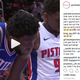Illustration for article titled Joel Embiid And Andre Drummond Are Beefing, We Got Some Basketbeef Here